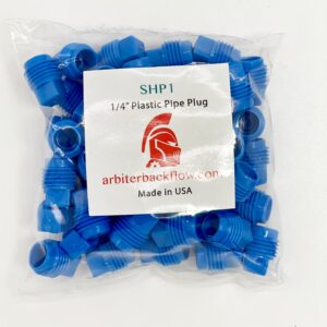 SHP1/SHP8/SHP12. Plastic plugs for test ports on backflow assemblies, ~50 count.