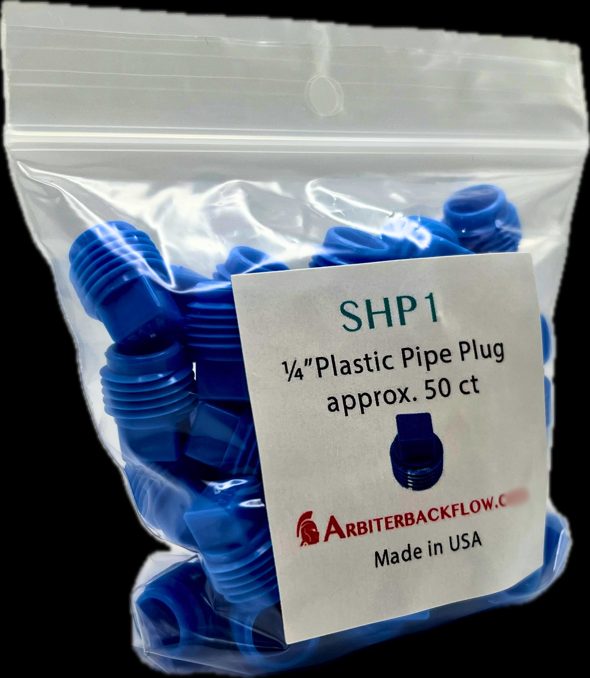 SHP1/SHP8/SHP12. Plastic plugs for test ports on backflow assemblies, ~50 count. - Image 3